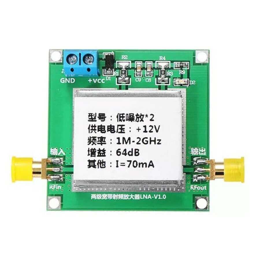  1-2000mhz 64db Lna Rf Geniş Bant Amplifikatör Modülü