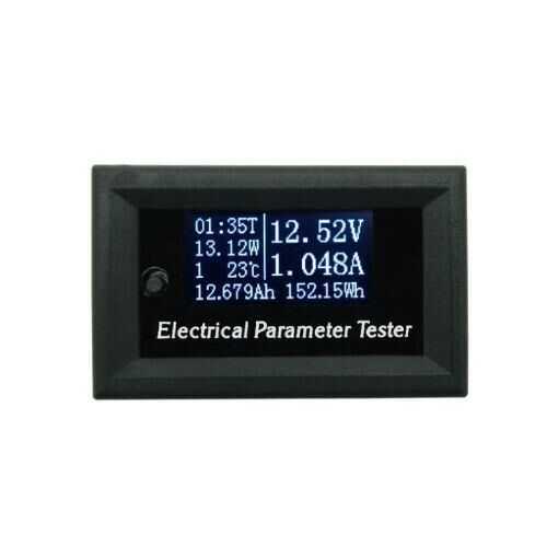  100v 10a 7in1 Dijital Voltmetre Ampermetre - Zaman Sıcaklık Watt Ölçer