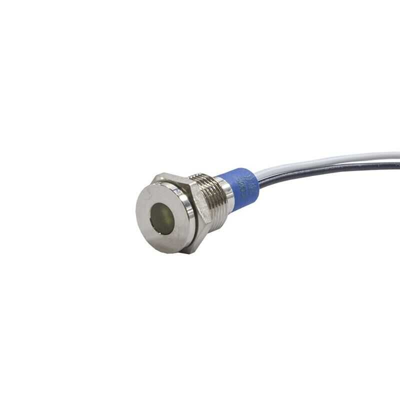  10mm 24v Sarı Led Metal Kablolu Sinyal Lambası Ip67 Gq10t-y
