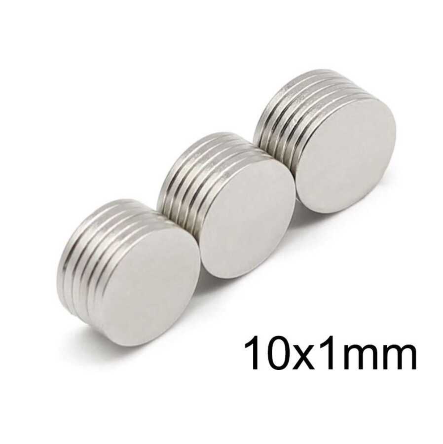 10x1mm Neodyum Güçlü Mıknatıs - Neodim Magnet