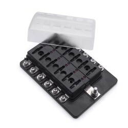 12 Channel Auto Blade Fuse Box - With LED - 2