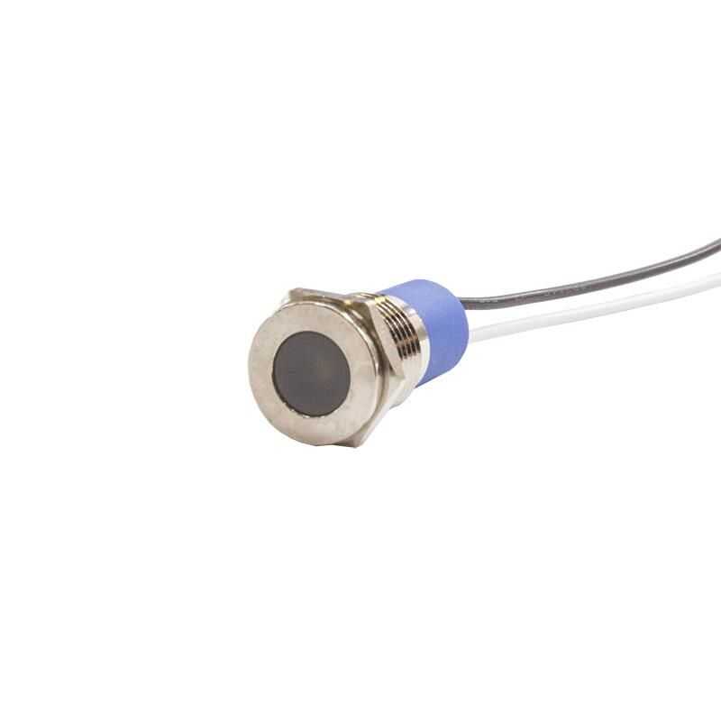  12mm 24v Beyaz Led Metal Kablolu Sinyal Lambası Ip67 Gq12t-w