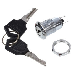 12mm Permanent Metal Latch Button with Key 0-1 - 1