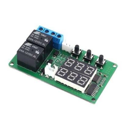 12V 2 Channel Relay Output Digital Thermostat - Red/Green - 1