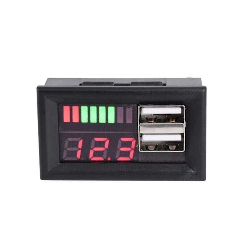 12v Akü Kapasite Göstergesi - 5v 2a Usb Çıkışlı