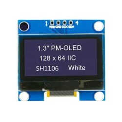 1.3'' 128X64 OLED Ekran Beyaz GME12864-80 - 1