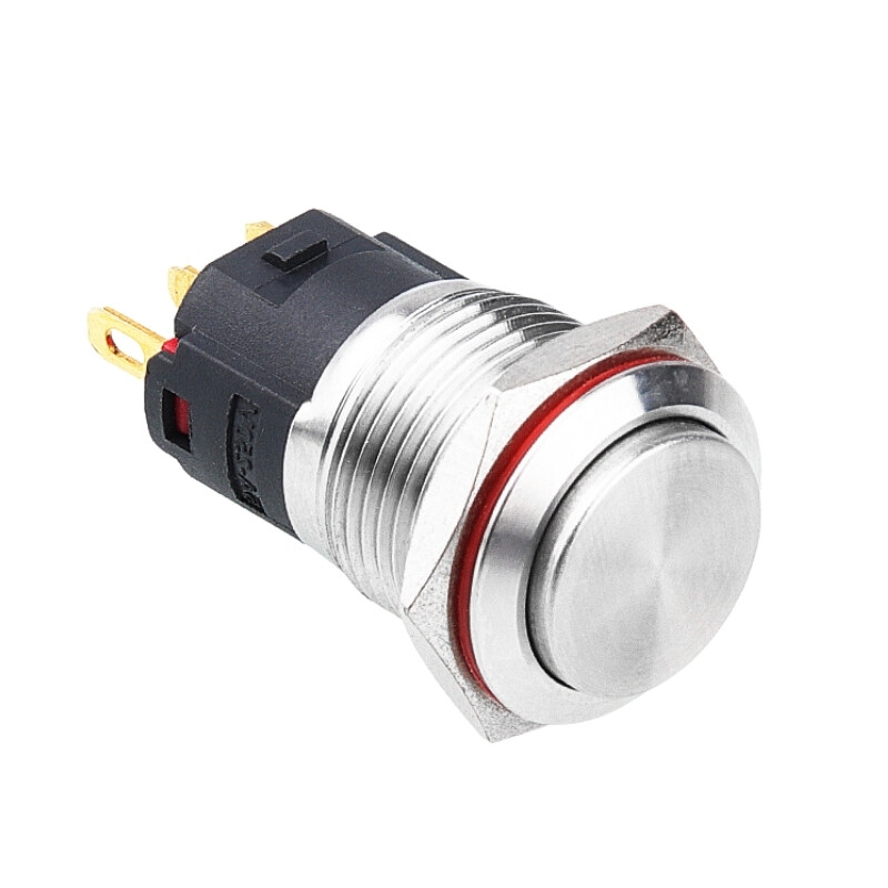  16a-g1 16mm Çıkık Yaylı Metal Buton