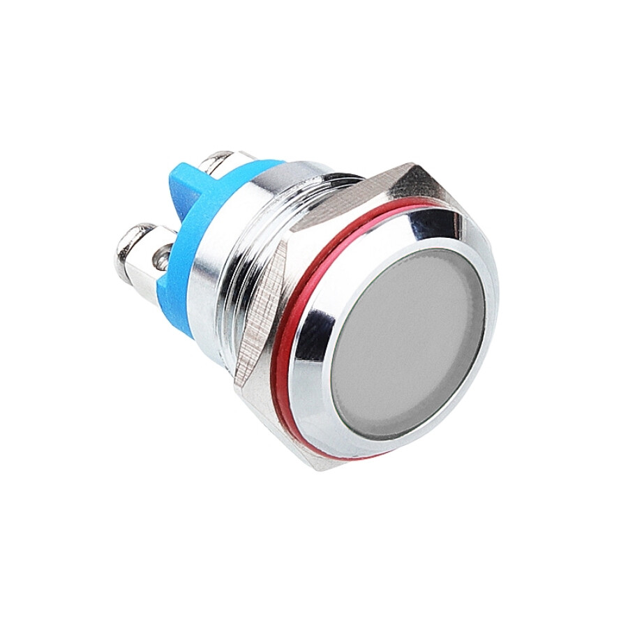  16l-p1 16mm 12-24v Metal Sinyal Lambası - Beyaz