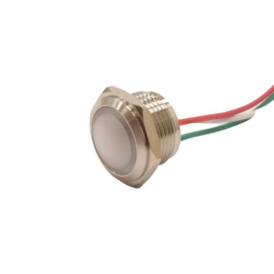  16l-p1/rg+ 16mm 12-24v Kablolu Metal Sinyal Lambası - 2 Renk Anot