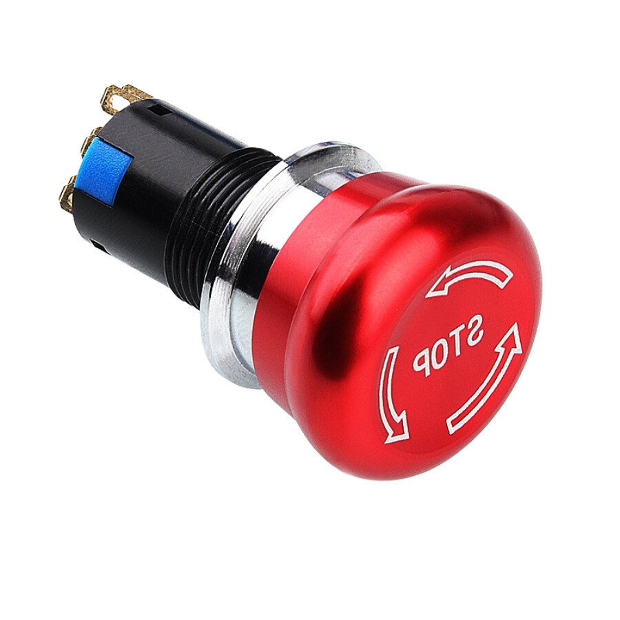  16m-q1 16mm Metal Acil Stop Butonu 2no+2nc - Logolu