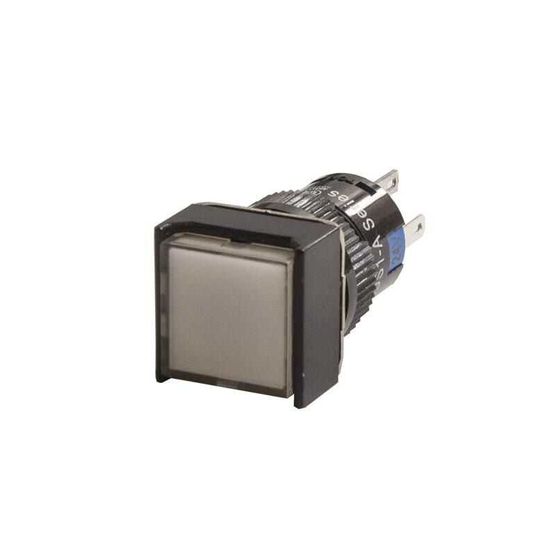  16mm 24v Beyaz Anahtarlı Kare Buton Cd-af-11dz/24v/w