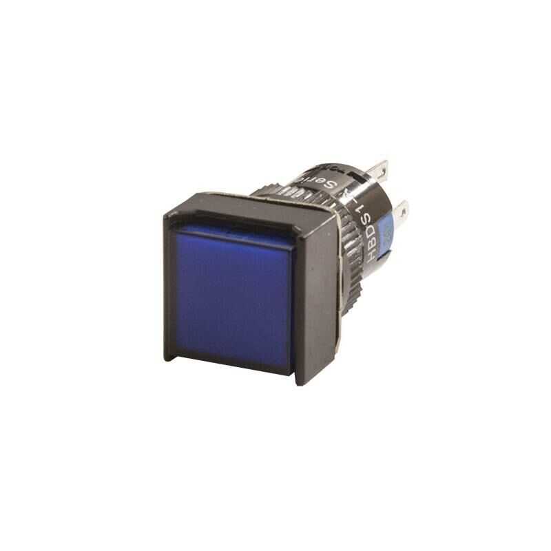 16mm 24v Mavi Anahtarlı Kare Buton Cd-af-11dz/24v/b