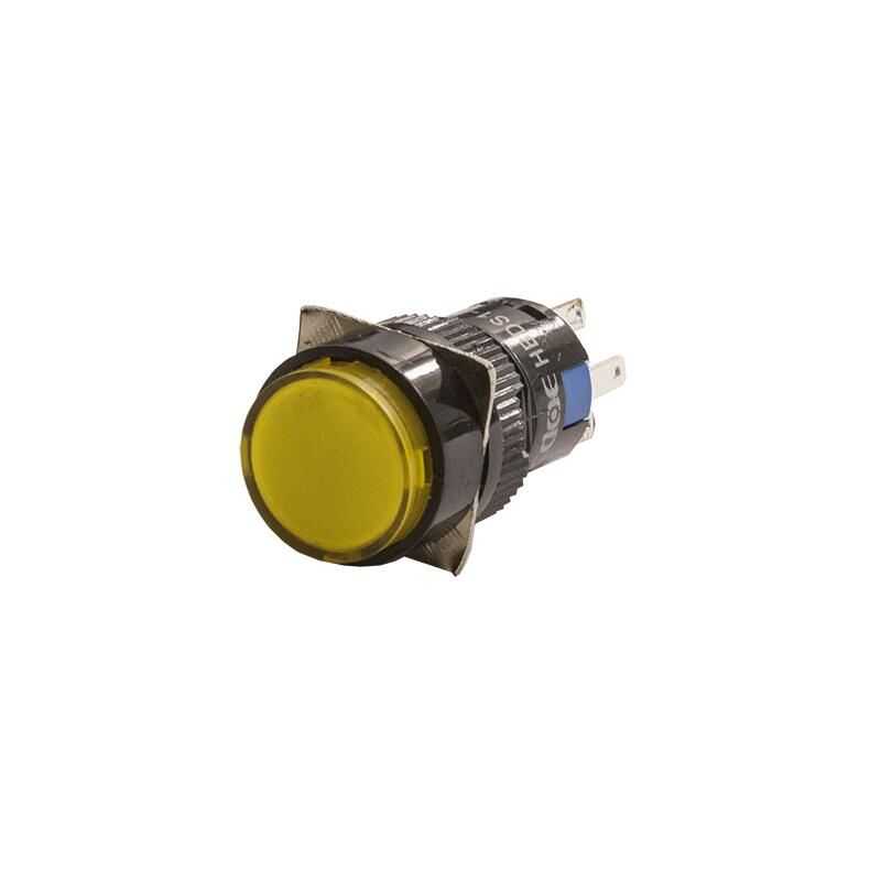  16mm 24v Sarı Anahtarlı Buton Cd-ay-11dz/24v/y