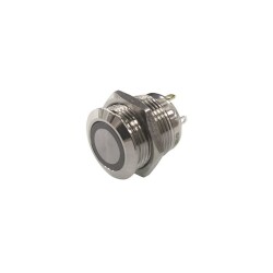 16MM Metal Led Momentary Button White 