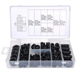 180 Piece Rubber Cable Protection Ring Set - 1