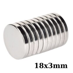 18x3mm Neodyum Güçlü Mıknatıs - Neodim Magnet 