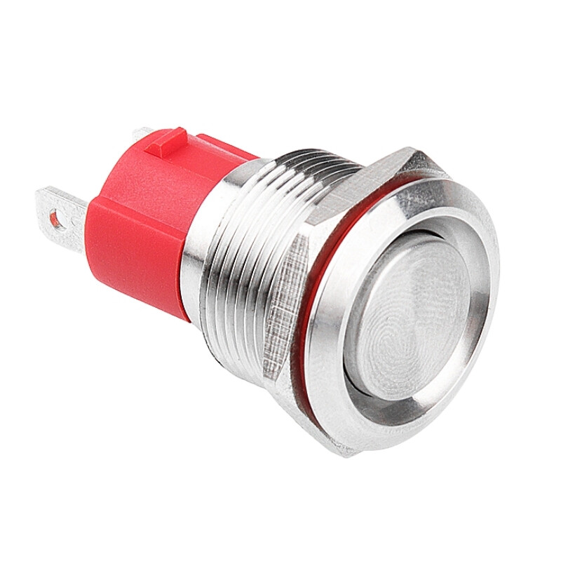  19d-p1 19mm Düz Yaylı Metal Buton
