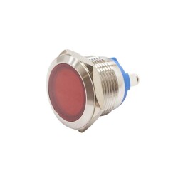 19L-P1 19mm 12-24V Metal Signal Lamp - Red 