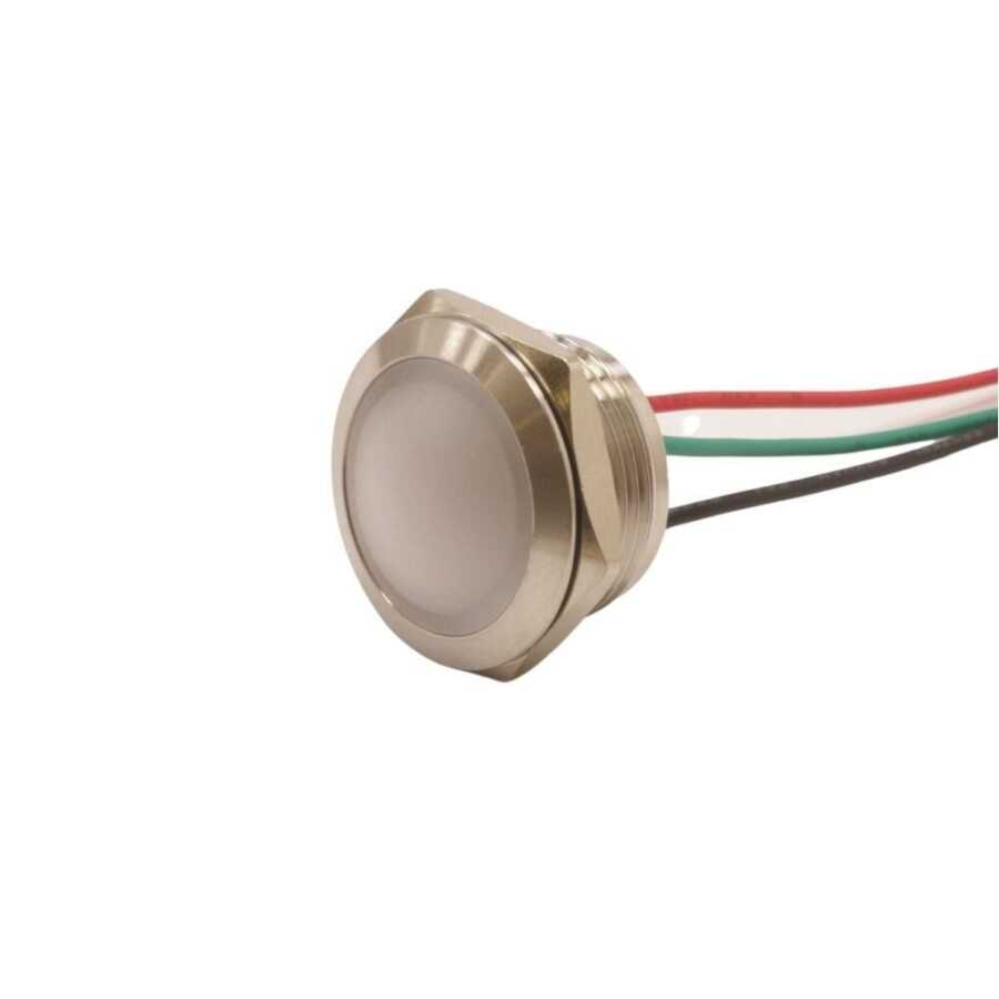  19l-p1/rg- 19mm 12-24v Kablolu Metal Sinyal Lambası - 2 Renk Katot