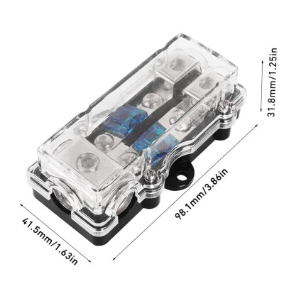 2-Channel Car Amplifier Fuse Box - 60A Fuse - 3