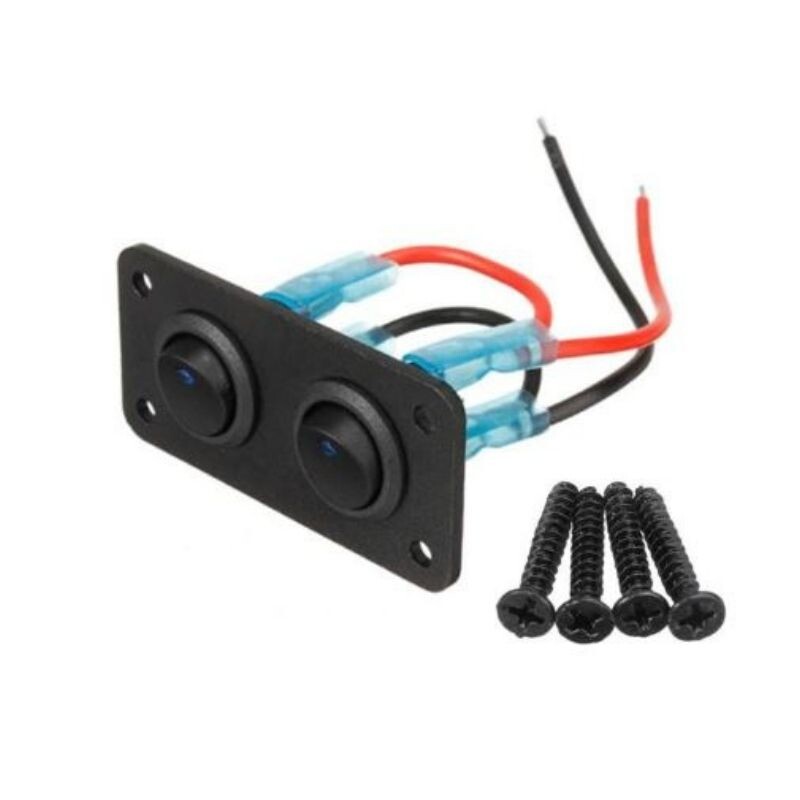 2-Pin ON-OFF Blue Dot Light Switch Switch Panel 12V-24V Motorobit ...