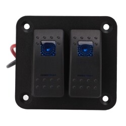 2-pin ON-OFF Blue Light Switch Switch Panel 12V-24V - 1