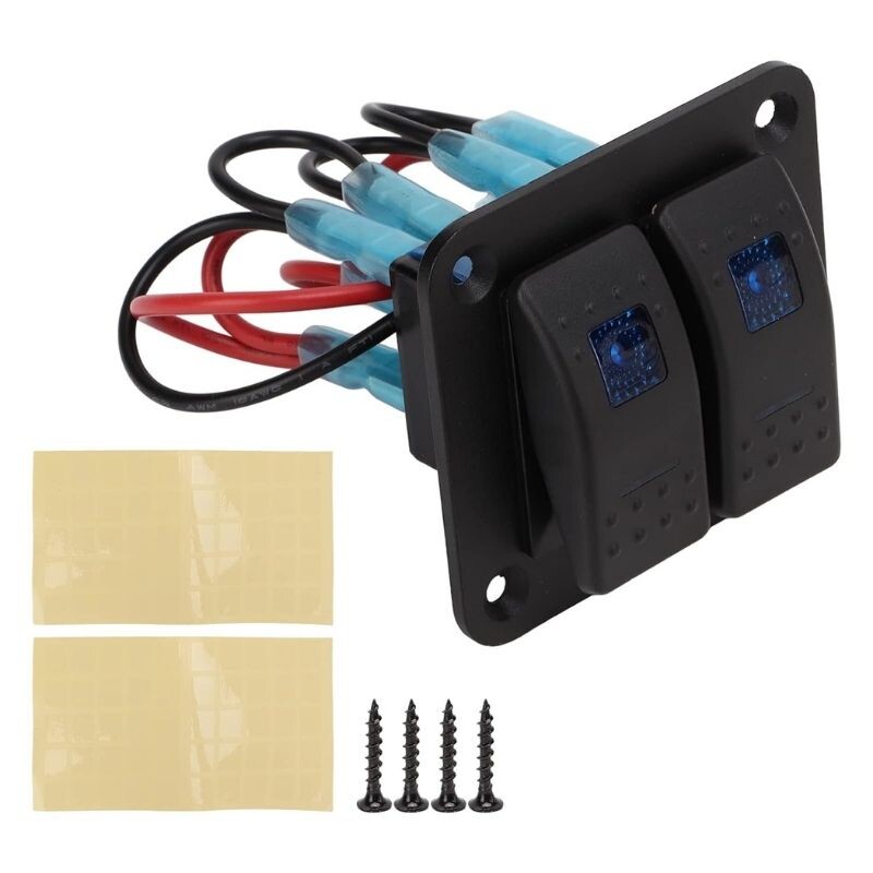 2-pin ON-OFF Blue Light Switch Switch Panel 12V-24V Motorobit ...