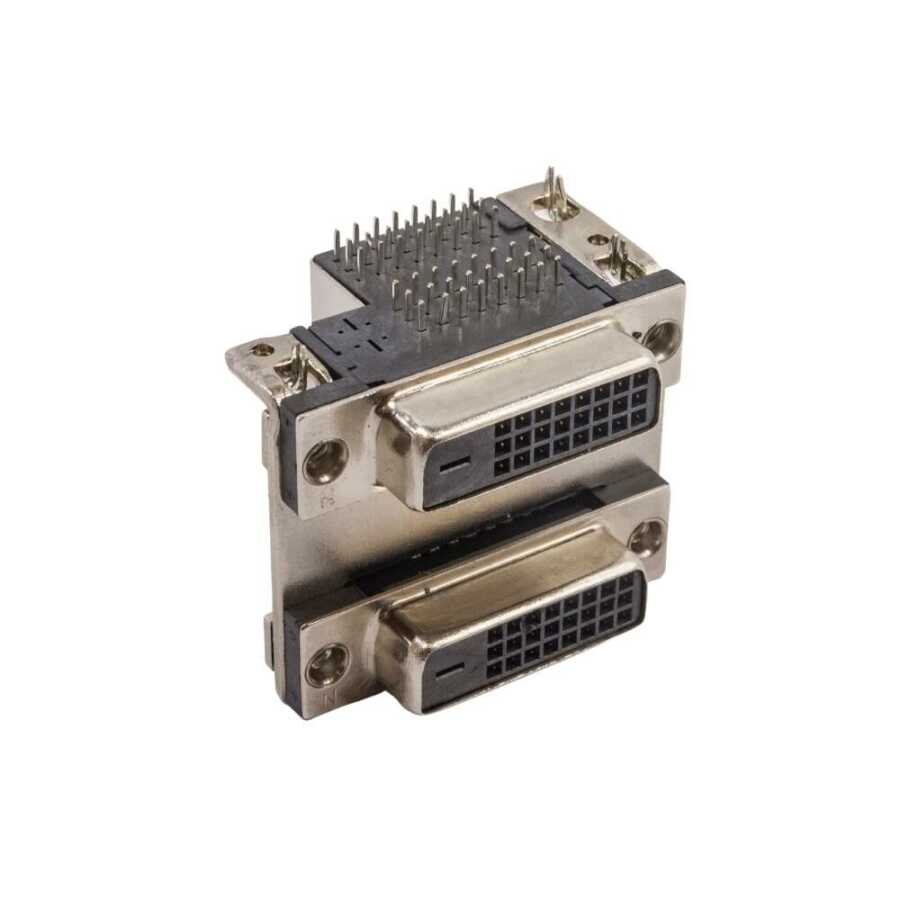  2 Port Dvı-d Dual Dişi Konnektör Pcb Tipi