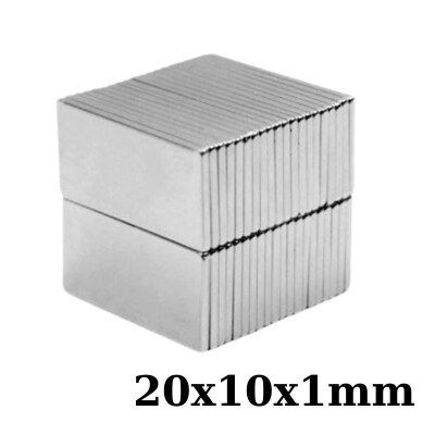 20x10x1mm Neodyum Güçlü Mıknatıs - Neodim Magnet - 1