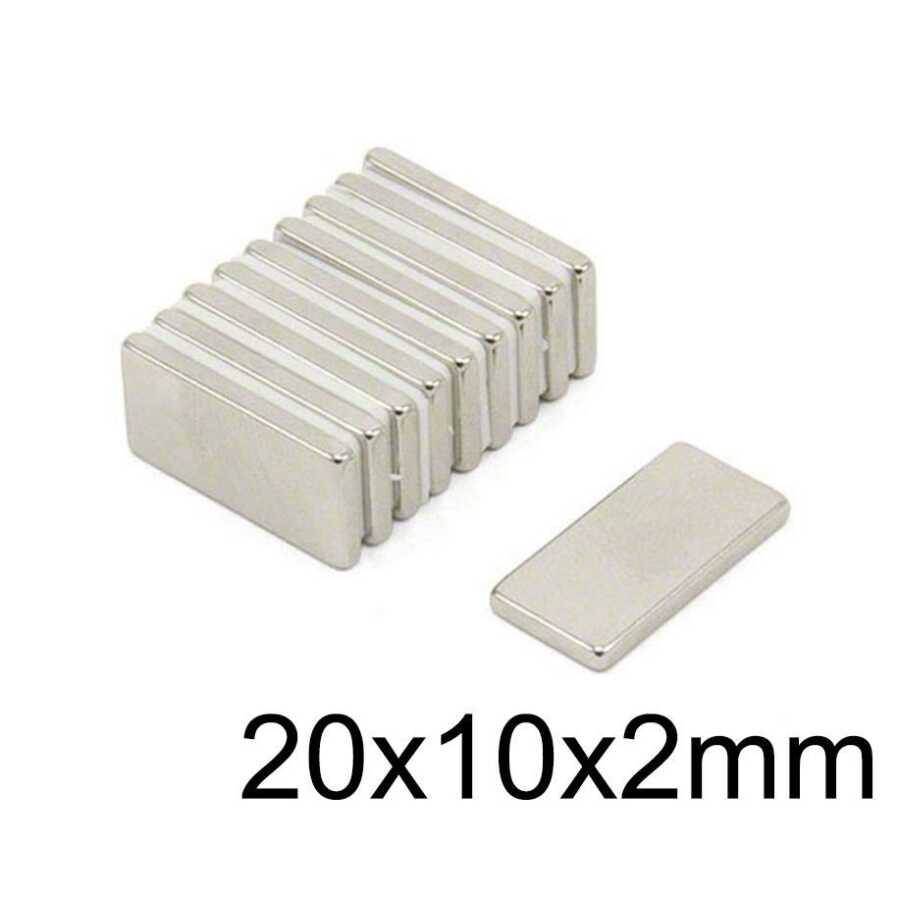 20x10x2mm Neodyum Güçlü Mıknatıs - Neodim Magnet