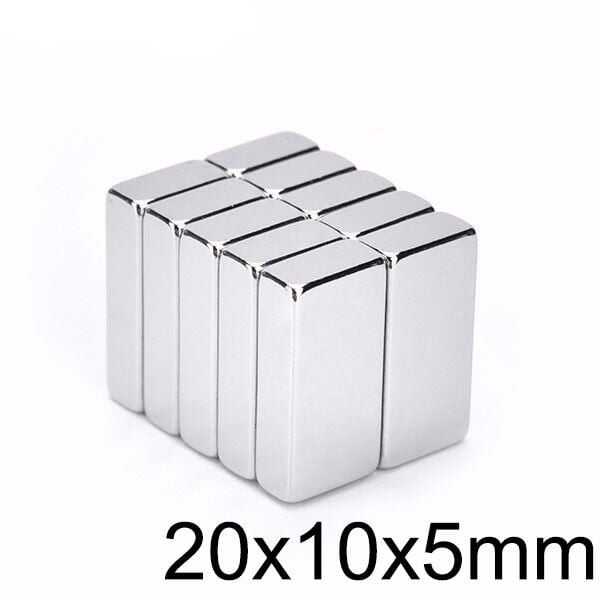  20x10x5mm Neodyum Güçlü Mıknatıs - Neodim Magnet