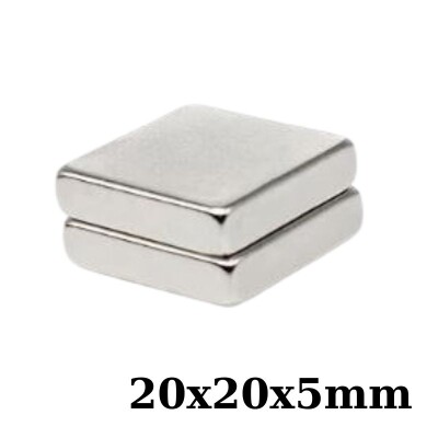 20x20x5mm Neodyum Güçlü Mıknatıs - Neodim Magnet - 1