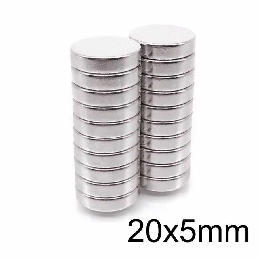  20x5mm Neodyum Güçlü Mıknatıs - Neodim Magnet