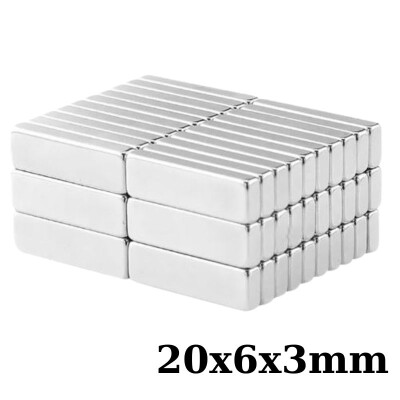 20x6x3mm Neodyum Güçlü Mıknatıs - Neodim Magnet - 1