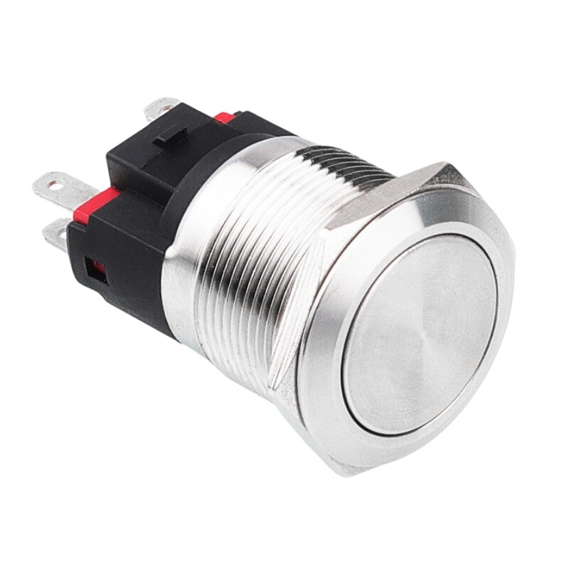  22e-p1 22mm Düz Yaylı Metal Buton