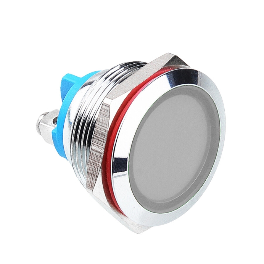  22l-p1 22mm 12-24v Metal Sinyal Lambası - Beyaz