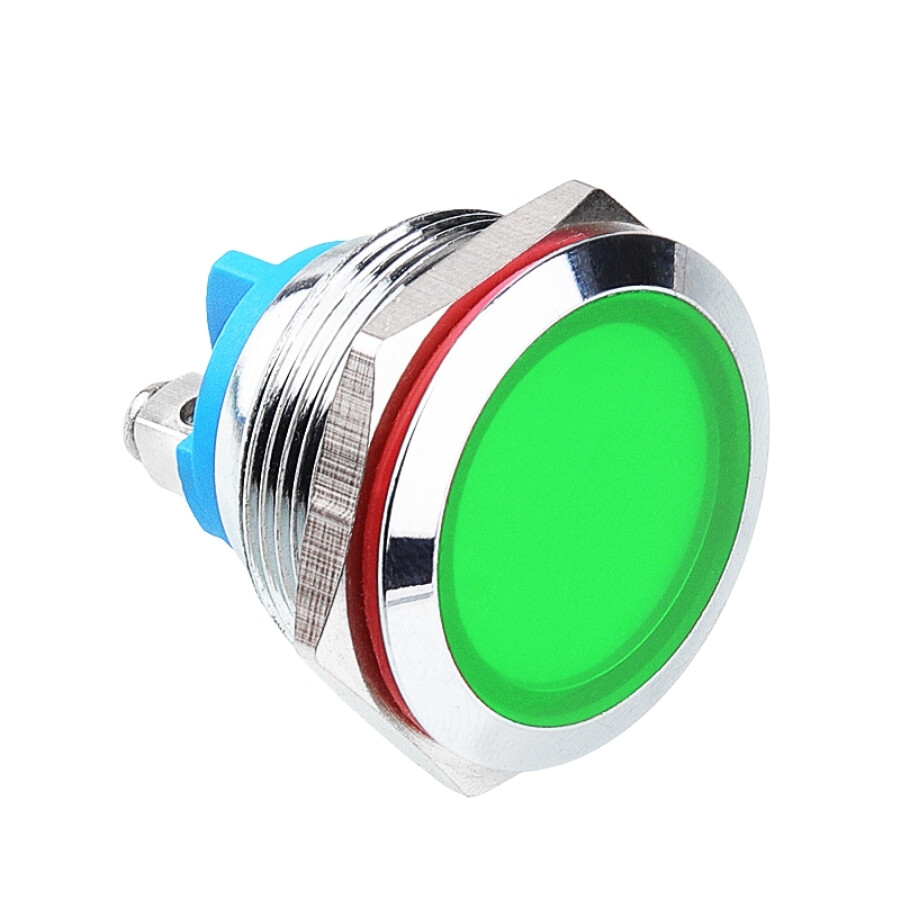  22l-p1 22mm 12-24v Metal Sinyal Lambası - Yeşil