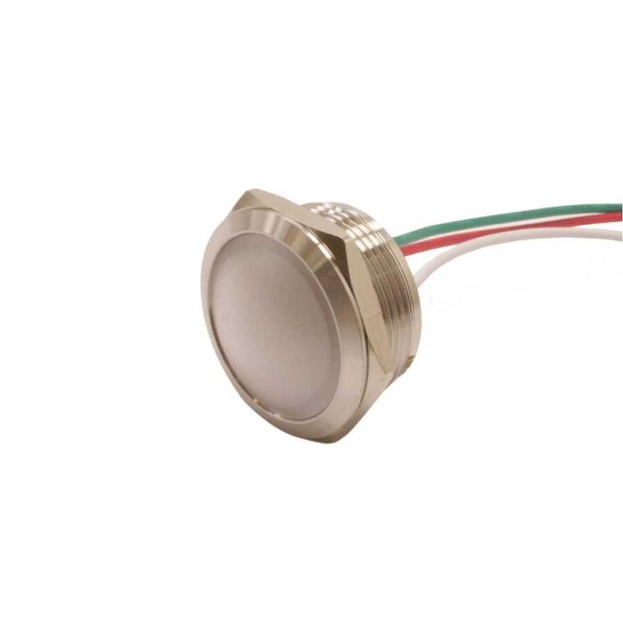  22l-p1/rg+ 22mm 12-24v Kablolu Metal Sinyal Lambası - 2 Renk Anot