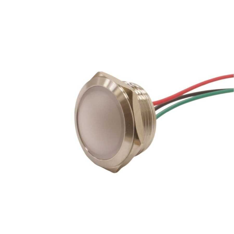  22l-p1/rgy- 22mm 12-24v Kablolu Metal Sinyal Lambası - 3 Renk Katot