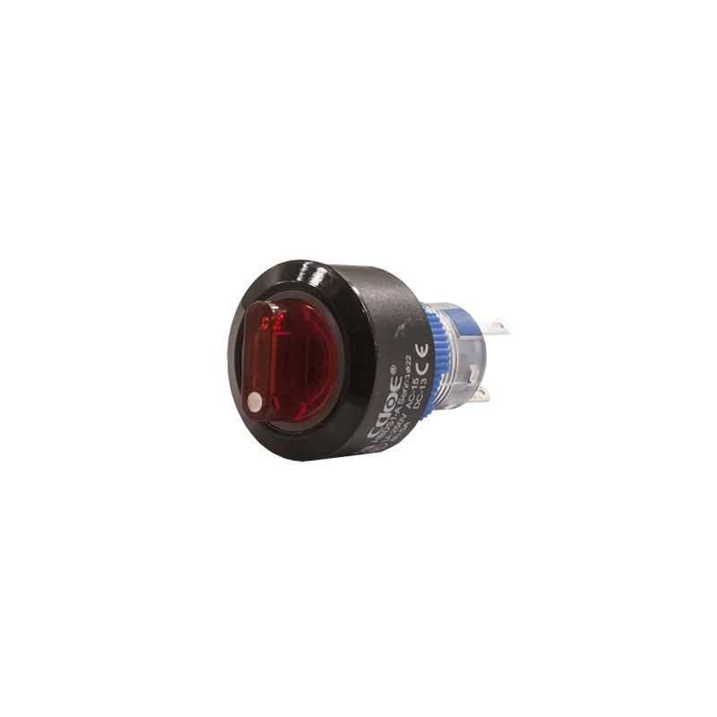  22mm Kırmızı Mandal Buton 1-0-2 Cd-apy-22xdr