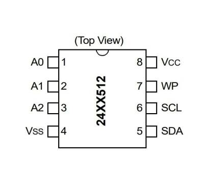24LC512-I/P DIP-8 400kHz Mikrodenetleyici - 2