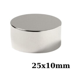 25x10mm Neodyum Güçlü Mıknatıs - Neodim Magnet 