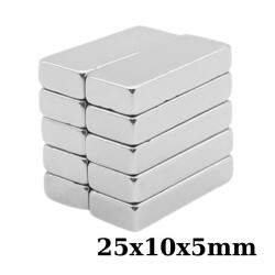 25x10x5mm Neodyum Güçlü Mıknatıs - Neodim Magnet 