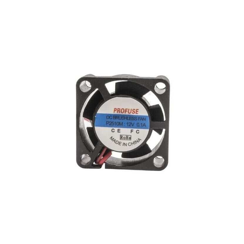  25x25x10mm 12v 0.10a Fan 2 Kablolu