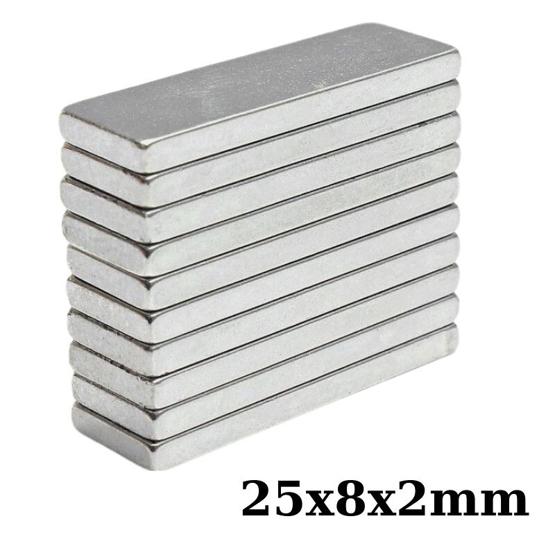  25x8x2mm Neodyum Güçlü Mıknatıs - Neodim Magnet