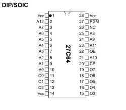 27C64 - FDIP28W EEPROM Entegresi - 2