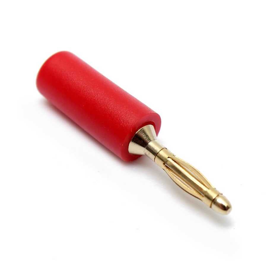  2mm Kırmızı Erkek Born Jak - Banana Konnektör