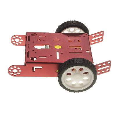2wd mBot Aluminum Car Kit - Red (Motor and Wheel Included) - 2