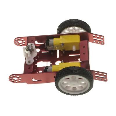 2wd mBot Aluminum Car Kit - Red (Motor and Wheel Included) - 3