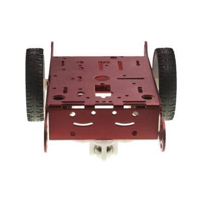 2wd mBot Aluminum Car Kit - Red (Motor and Wheel Included) - 4